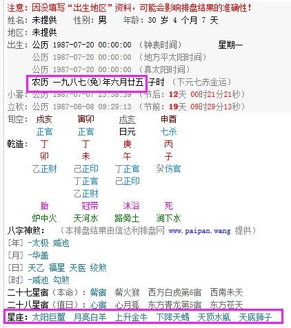十二星座农历查询表1987_十二星座农历查询表几月到几月为一个星座--第1张