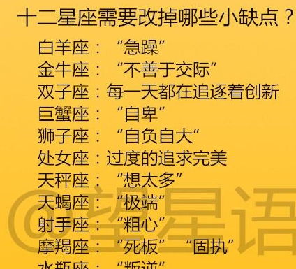 星座表十二星座表查询免费_12星座的特点和缺点--第1张