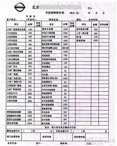 汽车配件价格一览表_红旗4s店维修价目表--第1张