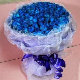 蓝色妖姬花束 蓝色妖姬花束，浪漫与优雅的完美结合--第1张