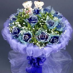 蓝色妖姬花束图片大全 蓝色妖姬花束图片大全--第1张