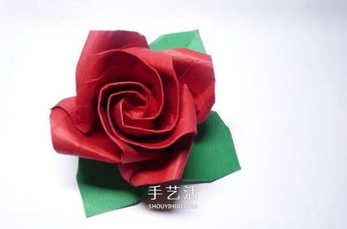  折玫瑰花的步骤图解法--第1张