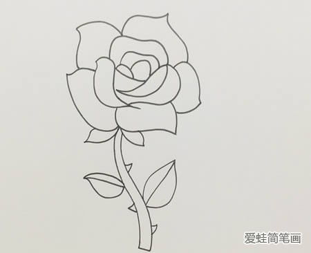  玫瑰花简笔画图片大全，轻松掌握绘画技巧--第1张