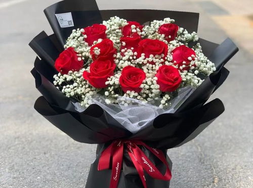  11朵红玫瑰加满天星代表的含义，红玫瑰与满天星，浪漫的11朵玫瑰花束--第1张