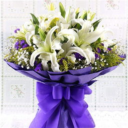  粉百合花束图片，浪漫与优雅的完美结合，粉百合花束，浪漫与优雅的完美结合的图片展示--第1张