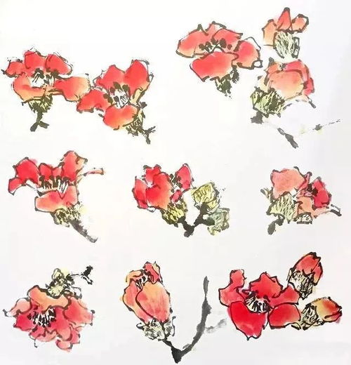  木棉花简笔画教程，木棉花简笔画，简单易学的木棉花教程--第1张