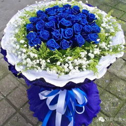  蓝色妖姬花束图片，献给心中最深爱的人——11朵蓝色妖姬花的美好寓意--第1张