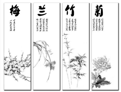  梅兰竹菊的品质象征，坚韧、高雅、正直、淡泊--第1张