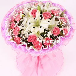  女儿生日妈妈送什么鲜花好，女儿生日送妈妈玫瑰花配康乃馨鲜花束好--第1张