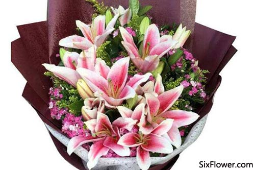 百合花束，爱的永恒之花--第1张