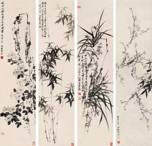  花中四君子分别是梅花、兰花、竹、菊花，花中四君子，梅花、兰花、竹、菊花的美学意义--第1张