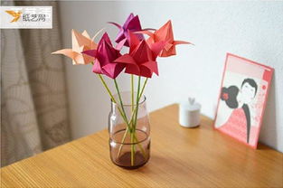  百合花折纸视频教程，教你如何制作美丽的百合花折纸--第1张