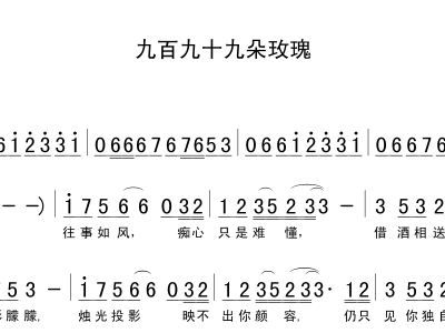 九百九十九朵玫瑰歌词完整版  九百九十九朵玫瑰歌词完整版--第1张