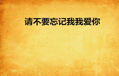 不要忘记我爱你，独家在线观看平台推荐--第1张